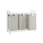 Pesukorv valge 3 x 38 L