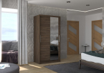 Liugustega riidekapp BAROS 100 100x200x58 cm Choco