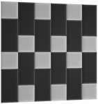 Polsterdatud Seinapaneel Quadratta 180x180 hall