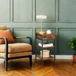 Diivani abilaud 35.1 x 35.1 x 70.1 Pruun Must