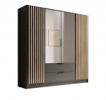 Riidekapp Neri 200 200x200x51 cm Must