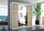Liugustega Riidekapp PERQS 200 200x215x58 cm Valge