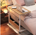 Reguleeritava k&otilde;rgusega laud ratastel helepruun