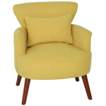 Tugitool Polsterdatud 69x69.5x78 cm Kollane