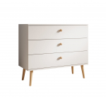 Sahtlitega kummut Beni 100x85x41 cm Valge