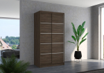 Liugustega riidekapp RIVA 100 100x200x58 cm Choco