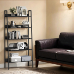 Massiivne raamaturiiul 30 x 80 x 170 cm Must