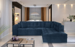 Nurgadiivan Pieretta 260x205x80 cm Tume Sinine