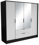 Riidekapp Norel 200 200x200x51 cm Must