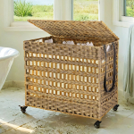 Pesukorv punutud 66x35x61 cm pruun