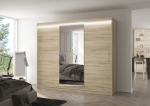 Liugustega riidekapp DENIS 250 250x215x58 Sonoma