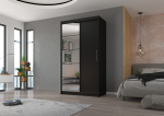 Liugustega Riidekapp ESTI 120 120x215x59 Must