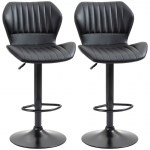 Baaritoolid 2tk 48.5x55.5x90-110 cm Must