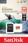 Memory card with SD adapter SanDisk Extreme MicroSDXC UHS-I 128Gb 190MB/s SDSQXAA-128G-GN6AA