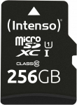 Memory card with SD adapter Intenso microSDXC UHS-I 256GB Premium