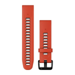 Garmin QuickFit 20 Watch Band Flame Red/Graphite Silicone 010-13279-04