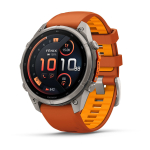 Garmin fēnix 9 Pro inReach 47 mm Titanium / Autumn Orange / Spark Orange Silicone 010-04336-01