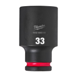 SHOCKWAVE&trade; IMPACT DUTY TRIECIENIZTURĪGAS UZGRIEŽŅU MUCIŅAS, 33 MM 1/2" IMPACT SOCKET DEEP - 1PC, 4932480350 MILWAUKEE