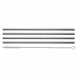 Nerūsējo&scaron;ā tērauda salmiņu komplekts, atkārtoti lietojami, ekoloģiski, R562031, BasicNature