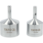 Yato YT-63720 Toru harjade komplekt 2 tk, 15 mm, 22 mm, terasest harjased, kuusnurkne vars, kroomitud pind