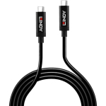 Lindy USB 3.1 C/C kaabel 43308, 5m, andmeedastus kuni 10Gbps, toetab DisplayPort 1.4, 8K 60Hz