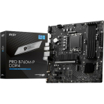 Msi Emaplaat PROB760M-PDDR4, LGA 1700, DDR4 4800MHz, 128GB, 2x M.2, 4x SATA III, 2.5Gb Ethernet, 7.1 heli