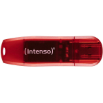 Intenso USB m&auml;lupulk 3502491 128 GB, USB 2.0, Lugemise kiirus 28 MB/s, Kirjutamise kiirus 6.5 MB/s, Punane, L&auml;bipaistev