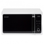 Sharp mikrolaineahi R243W, 20L, 800W, valge, mehaaniline/puutetundlik juhtimine, kell, taimer, p&ouml;&ouml;rlev plaat