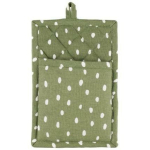 4Living Lauan&otilde;ude kott 6213712, 16x24cm, 100% puuvill, pesta 30&deg;C, roheline ja valge v&auml;rv