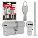 Tvardy Luku silinder T01374, 3 v&otilde;tit, 50 000 ts&uuml;klit, alumiinium, messing, kinnituss&uuml;steem kaasas