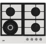 Beko Pliit HILW64225SW, gaas, 4 p&otilde;letit, valge, nuppudega juhtimine, gaasi turvalisus