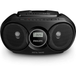 Philips Raadio CD AZ215B, 3W, CD, CD-R, CD-RW, Jah, 20 loo programmeerimine, S&uuml;gavus 12.4cm, Laius 25.2cm, K&otilde;rgus 23.2cm