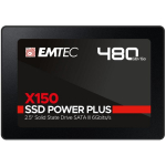 Emtec SSD 2.5 Sata X150 480GB Power Plus ECSSD480GX150, 480GB, kuni 520 MB/s, kuni 500 MB/s, SATA III 6 Gb/s, 2 000 000 tundi