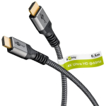 Goobay HDMI kaabel Ethernetiga 64992, 0.5m, 4K60Hz tugi, hall