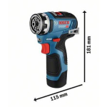 Bosch GSR 12V-35 FC Professional 06019H3003, puur- ja kruvikeeraja, 12V, 35Nm, 1750p/min, harjata mootor, FlexiClick, L-BOXX