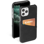 Krusell Sunne CardCover Apple iPhone 12 mini vintage black, 62155, 5.4", must, ehtne nahk, 1 kaardi koht