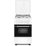 Ravanson KWGE-K550 gaasi-elektripliit, 4 tsooni, 900/1550/2600W, A-klass, valge