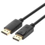 UNITEK Y-C609BK DisplayPort kaabel, 3m, DP isane-isane, 4K UHD, v1.2, G-Sync, FreeSync, kullatud kontaktid, must