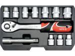 Yato T&ouml;&ouml;riistakomplekt 1/2" YT-38671, 12 tk, CrV 50BV30, CrMo SCM-440, 72 hammast, AS-Drive