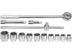 Muciņu komplekts 14 gab. 3/4" 22-50 mm, tērauds, 58140, TOYA