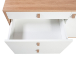 Kumode HELENA WHITE 120x40xH75cm, dabīga/balta 20045 Allit