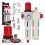 Filter Regulaator ja M&auml;&auml;rdeaine 1/4" Tvardy T20023 0.5&ndash;12 bar, 0&ndash;16 bar, 0&deg;C kuni +60&deg;C, 1400 l/min