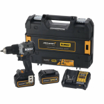 DEWALT Cordless Impact Drill DCD85MM2T, 18 Volt, in McLaren design grey/black, 2x Li-Ion XR batteries 4Ah, in T STAK box