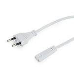 Gembird toitekaabel PC-184/2-W 1.8 m, valge, EL 2-pinnine pistik, 0.5 mm&sup2;
