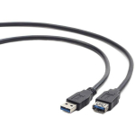Gembird USB 3.0 pikenduskabel CCP-USB3-AMAF-6 1.8 m must, 600 MBPS andmeedastuskiirus
