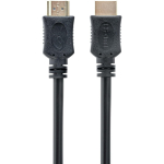 Gembird HDMI-HDMI kabelis CC-HDMI4L-1M 1 m, 4K UHD 60 Hz, 10 Gbit/s, Zelta kontakts, Melns