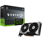 Msi Videokaart RTX5050 8G VENTUS 2X OC, 8 GB GDDR6, 128 bit, 7680 x 4320, 2 ventilaatorit, PCIe x16 5.0, NVIDIA G-SYNC