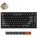 Keychron klaviatuur V1U-D1 75% traadita, 8000 Hz, RGB LED, 4000 mAh, 660 h aku t&ouml;&ouml;aeg, PBT klahvid