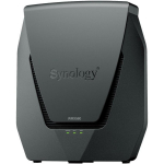 Synology ruuter WRX560, RJ-45, 2400 Mbit/s, 4 x Gigabit Ethernet, Wi-Fi 6, WPA3, must, 150 seadet