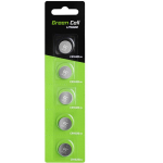 Green Cell XCR03 kodune akumulator, 5 tk, 1.9 mm, 1.59 cm, 3 V, 70 mAh, Liitium, -30 kuni 60 &deg;C, Blister
